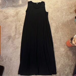 Eileen Fisher Black Midi Dress Size Medium